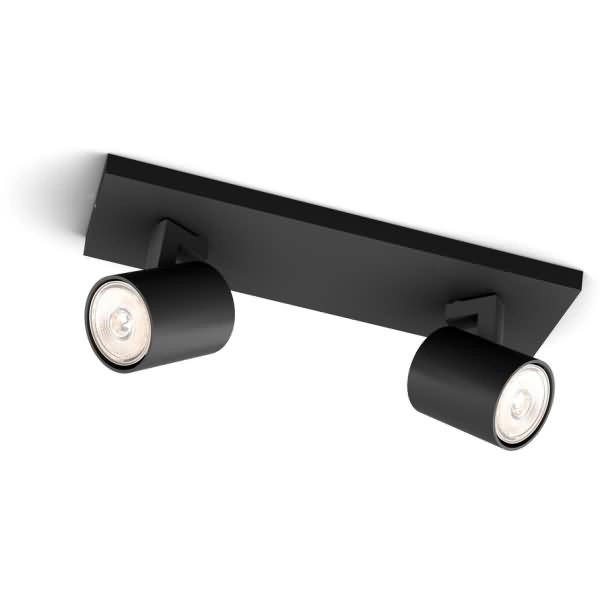 Philips myLiving Spot Runner 2flg. 2x20W schwarz exkl. LM Philips myLiving Spot Runner 2flg. 2x20W schwarz exkl. LM