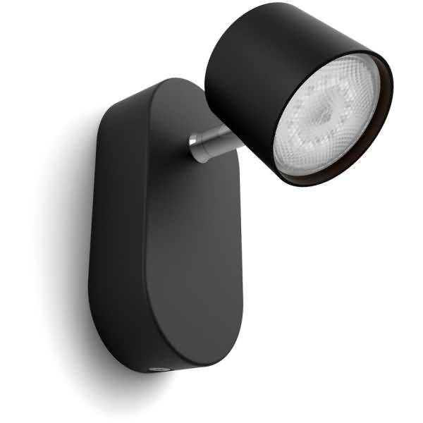 Philips Star Spot 1 flg. schwarz 500lm
