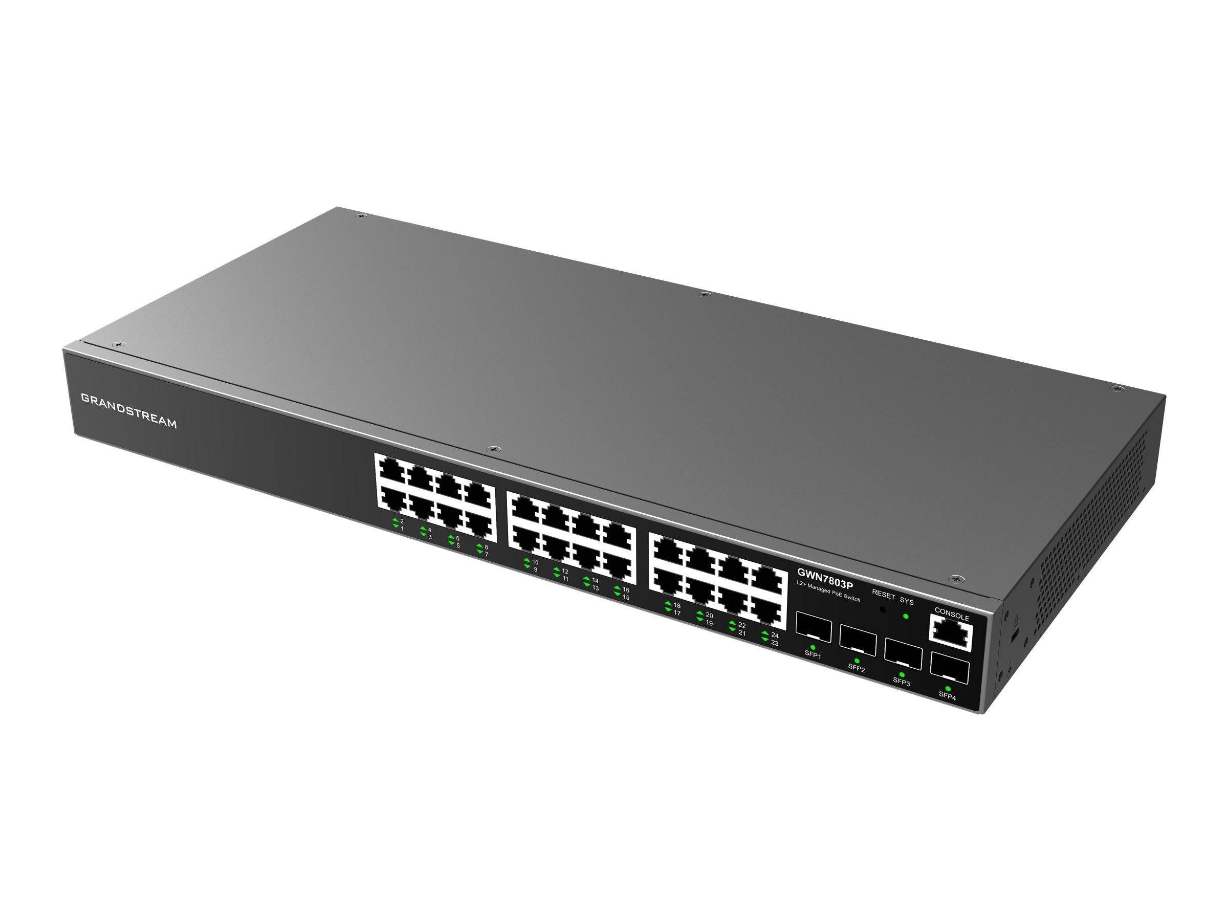 Grandstream GWN7803 - Switch - L2+ - managed - 4 x Gigabit SFP + 24 x 1 Gigabit