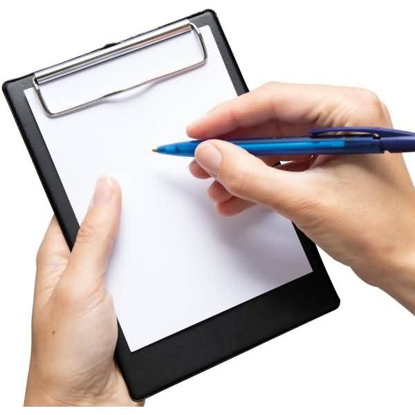 Klemmbrett Folienüberzug A6 hoch schwarz