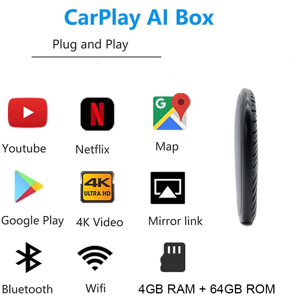 Universal Carplay - Android System AI BOX GPS Navigation Media USB Player Apps