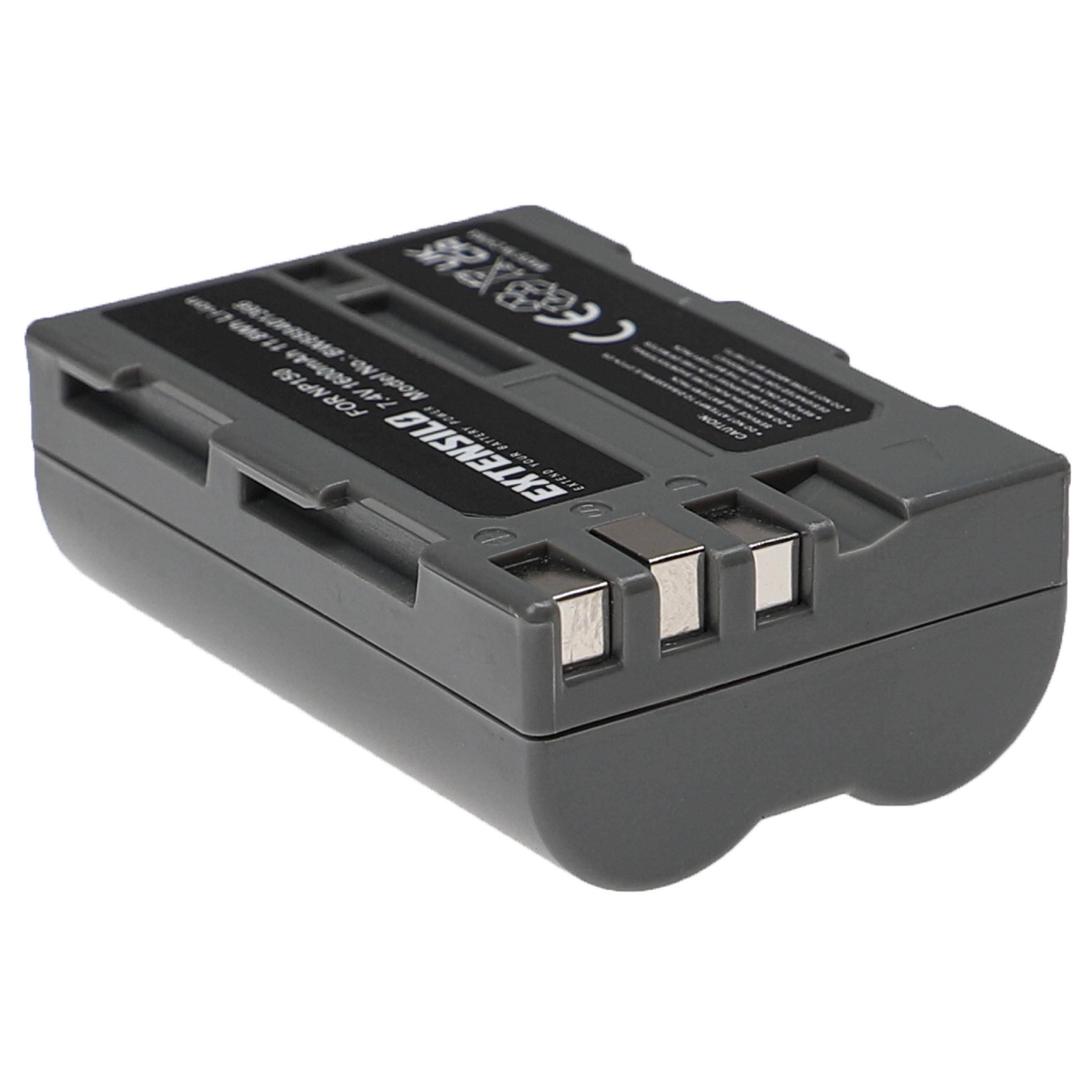 EXTENSILO 3x Akku Ersatz für Fujifilm NP-150 | für Kamera (1600 mAh, 7,4 V, Li-Ion)