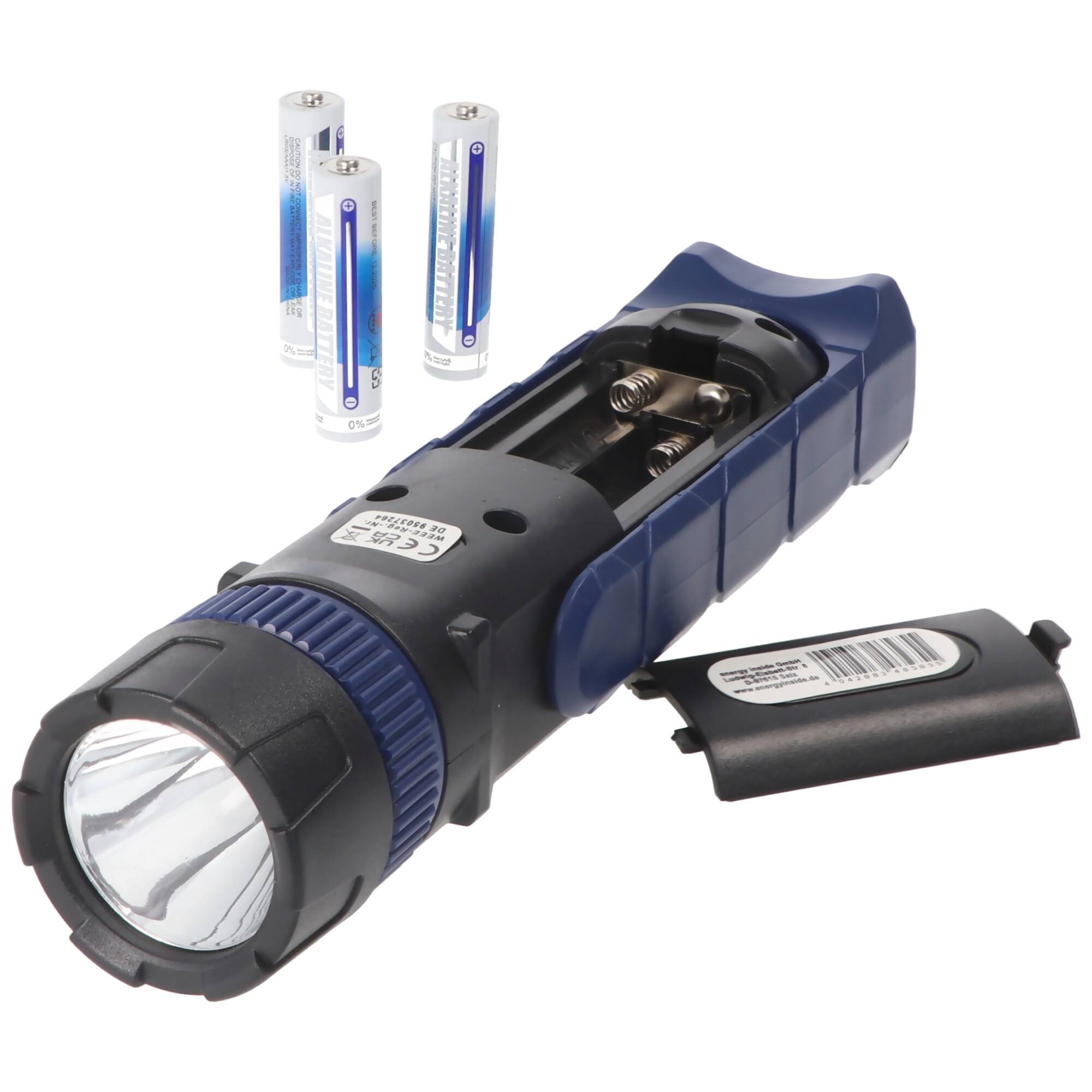 XCell Work Hochleistungs LED-Taschenlampe 2in1, Arbeitsleuchte, inkl. 3x Micro AAA Batterien