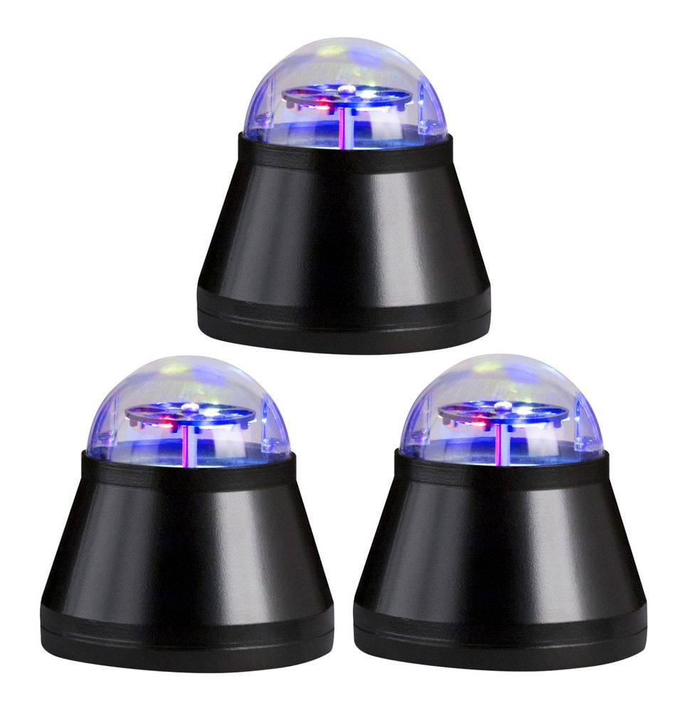 Tischlampe Tischleuchte Wohnzimmerlampe, Dekoleuchte mit Bären, Bunte Kinderlampe, Projektionslicht, schwarz, 1x LED 4 Watt, DxH 10x10,5 cm, 3er Set