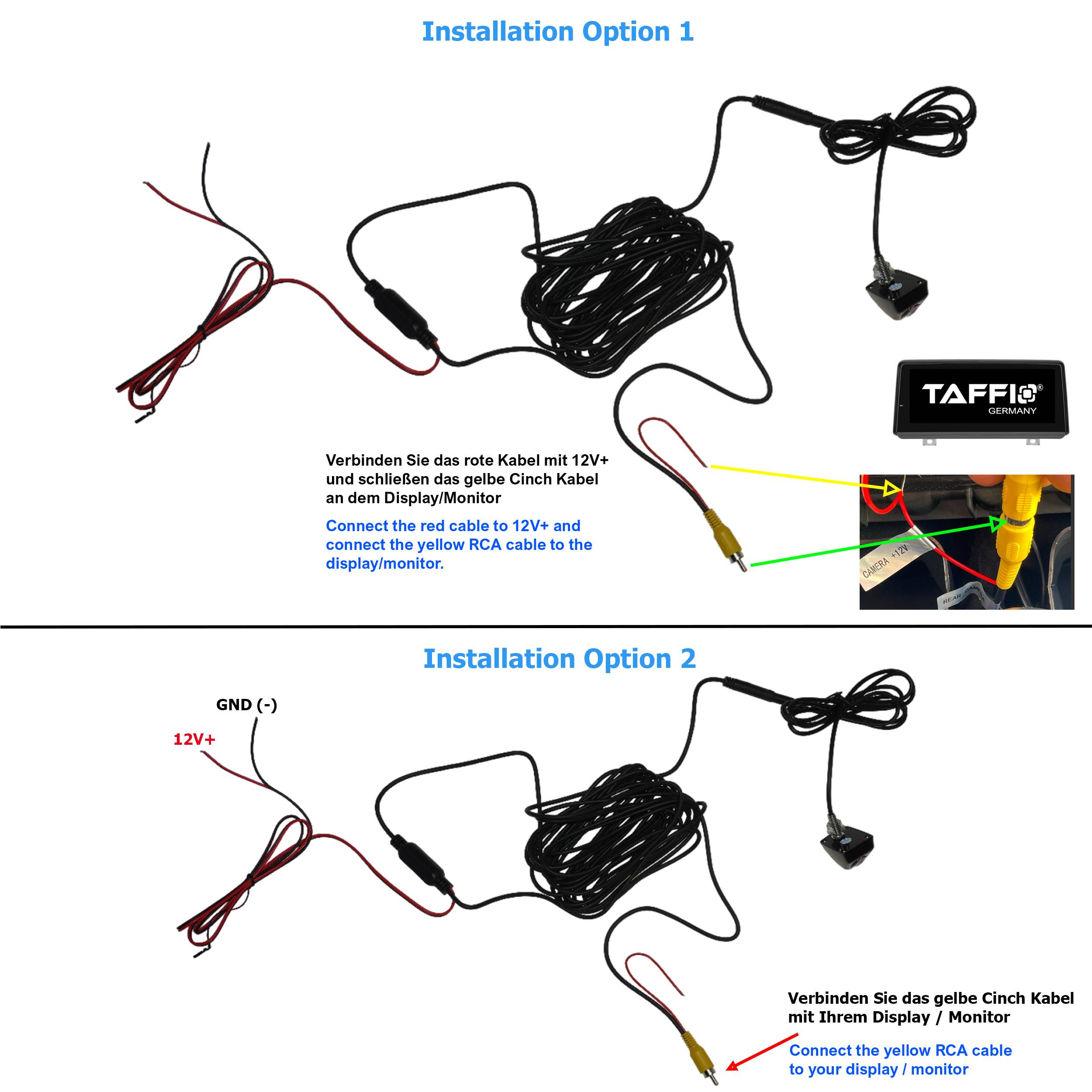 Universal Kofferraumleiste/Griffleiste AHD Front Kamera oder Rückfahrkamera CCD Chip