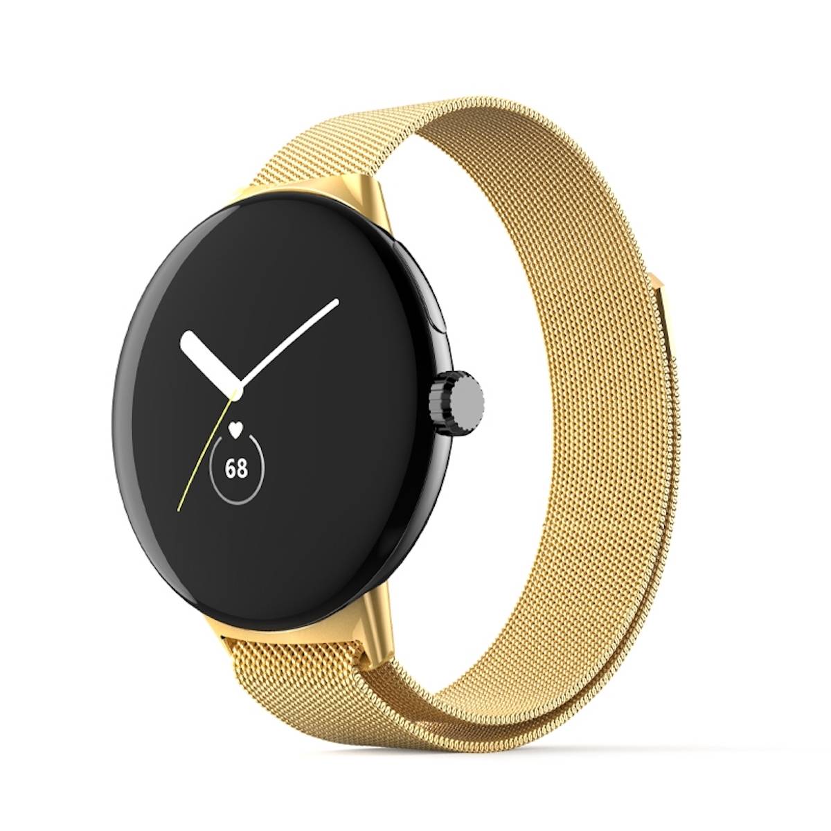 Für Google Pixel Watch 3 41mm / 2 / 1 Gewebter Stoff Armband Gold