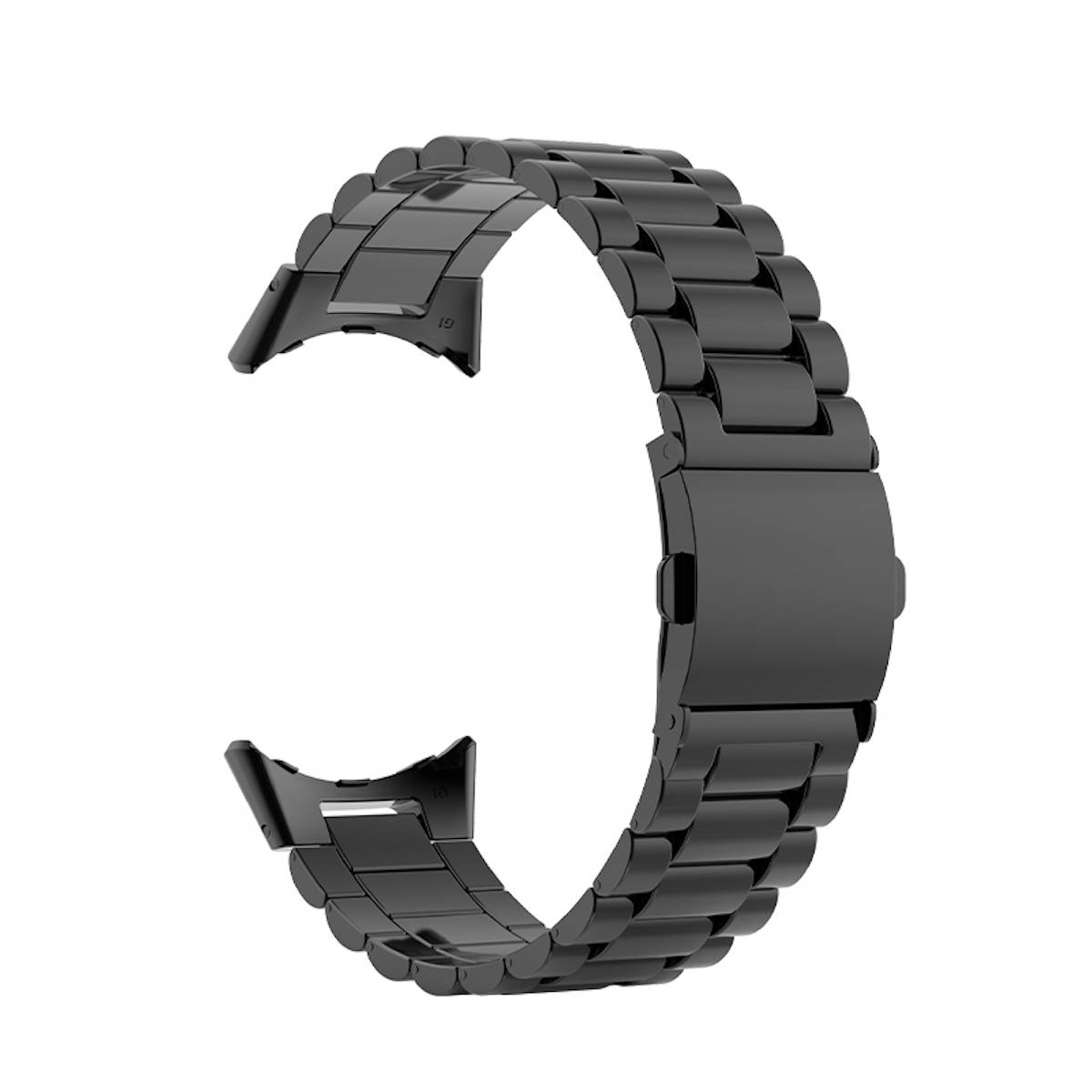 Für Google Pixel Watch 3 41mm / 2 / 1 Stahl Metall Ersatz Band Schwarz