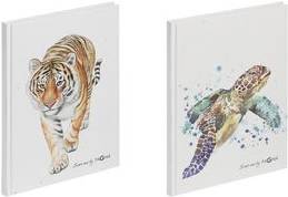 PAGNA Notizbuch ''Tiger'', DIN A5, dotted, 64 Blatt ökologischer Papiereinband RC in weiß mit Motivdruck
