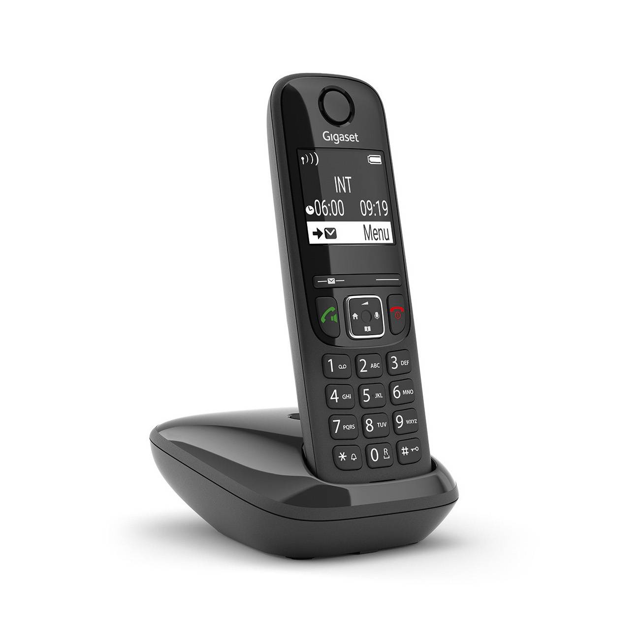 Gigaset AS690 Single Black Festnetz