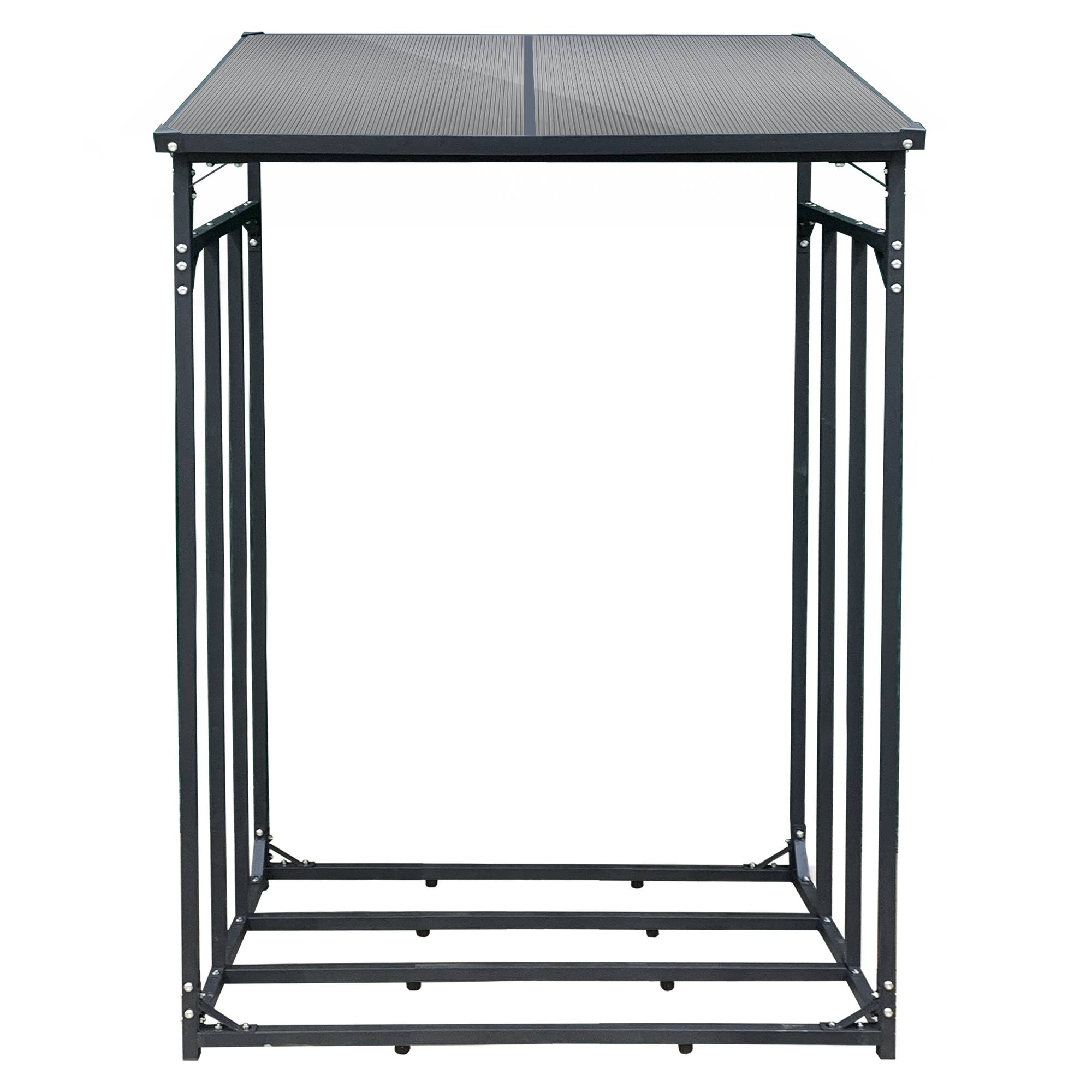 SCHMIDT security tools Kaminholzregal Außen 130x70x185 cm Stahl mit Dach