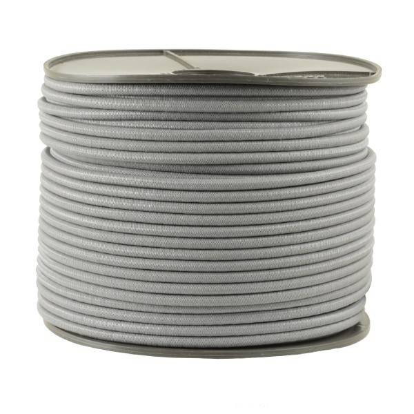 Dreamprint Expanderseil 10 m Grau 10 mm Gummiseil Gummischnur Spannseil Planenseil Gummileine elastisches Seil mit 20 Spiralhaken ø 10 mm