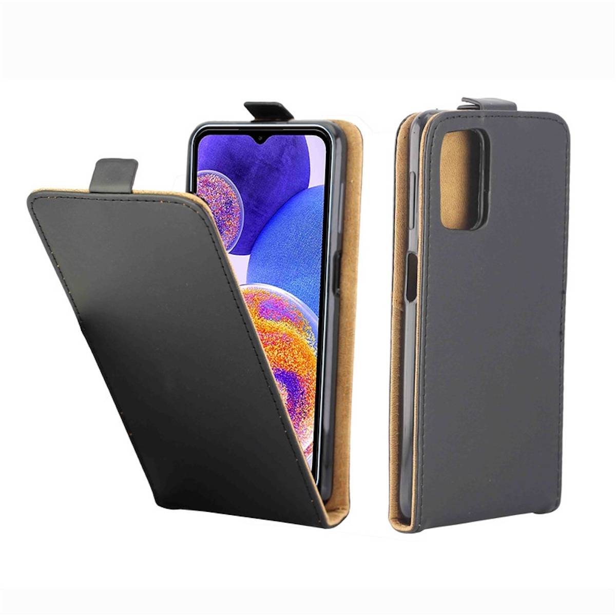 Für Samsung Galaxy A23 5G Fliptasche Premium Schwarz Hülle Case Cover Schutz Zubehör Etui Neu