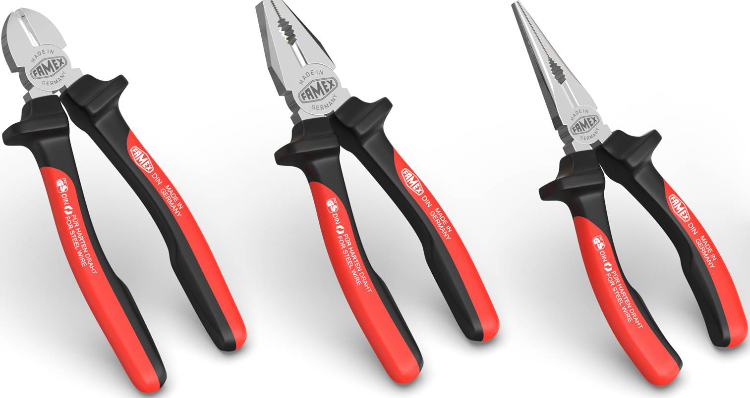 FAMEX 3956-3 Hochwertiger Zangen Satz aus deutscher Produktion - 3-tlg.