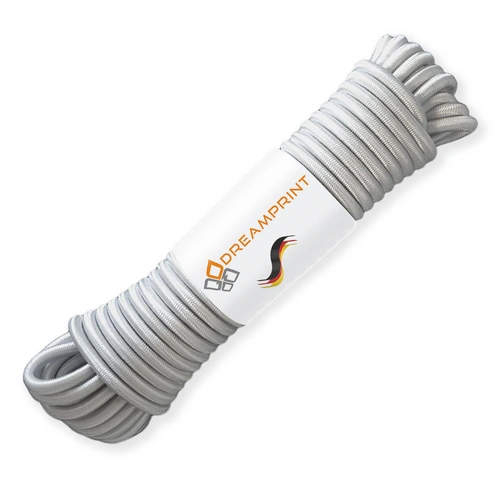 Dreamprint Expanderseil 10m Grau 10mm Ø – Gummiseil, Planenseil, elastisches Seil für Innen & Außen – Wetterfest & Reißfest – Ideal für Lad Dreamprint Expanderseil 10m Grau 10mm Ø – Gummiseil, Planenseil, elastisches Seil für Innen & Außen – Wetterfest & Reißfest – Ideal für Lad