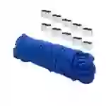 Dreamprint Expanderseil 30 m Blau 8 mm Gummiseil Gummischnur Spannseil Planenseil Gummileine elastisches Seil mit 10x Würgeklemmen Dreamprint Expanderseil 30 m Blau 8 mm Gummiseil Gummischnur Spannseil Planenseil Gummileine elastisches Seil mit 10x Würgeklemmen