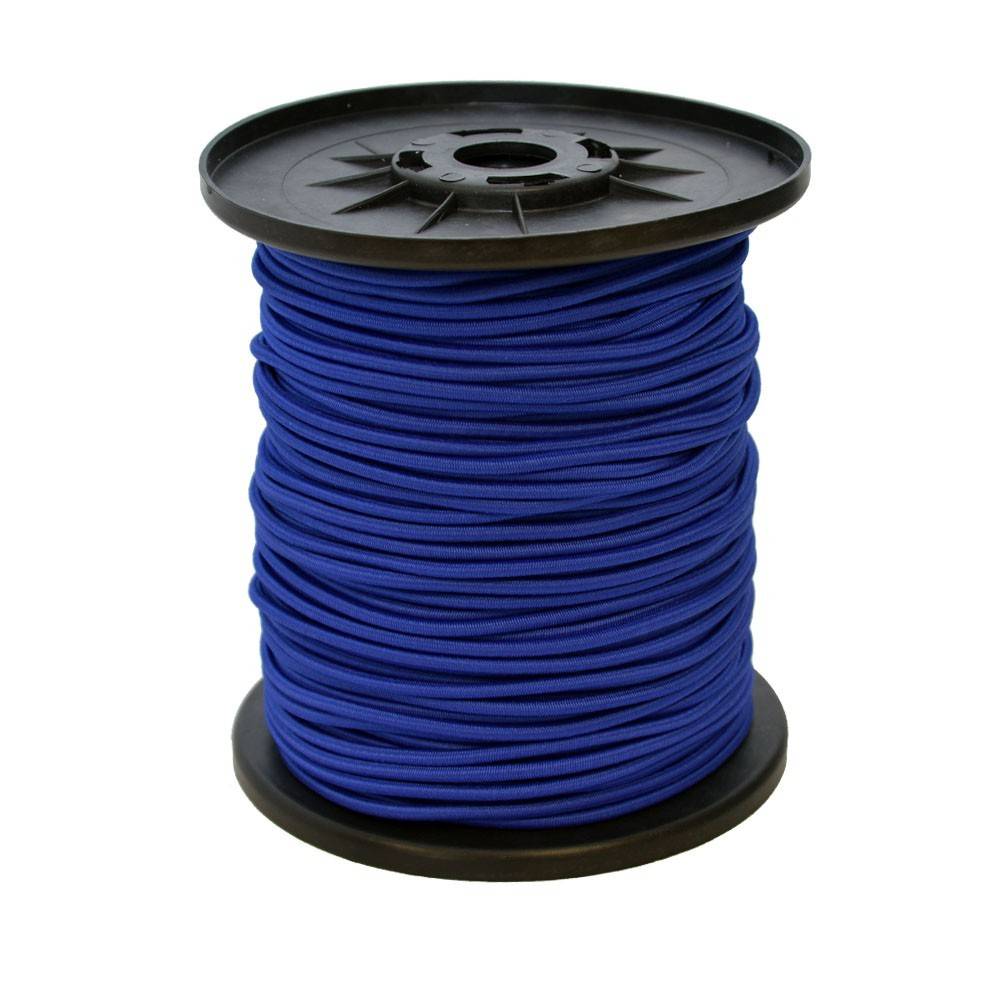 Dreamprint Expanderseil 8mm Blau 30m Seil Spannseil Planenseil Gummileine elastisches Gummiseil für Anhängerplane mit 10x Spiralhaken