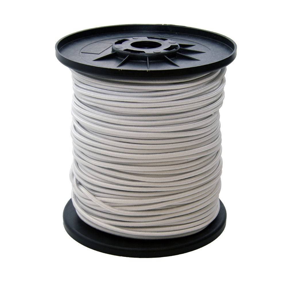 Dreamprint Expanderseil 10 m Weiß 6 mm Gummiseil Gummischnur Spannseil Planenseil Gummileine elastisches Seil mit 10 Spiralhaken ø 6 mm