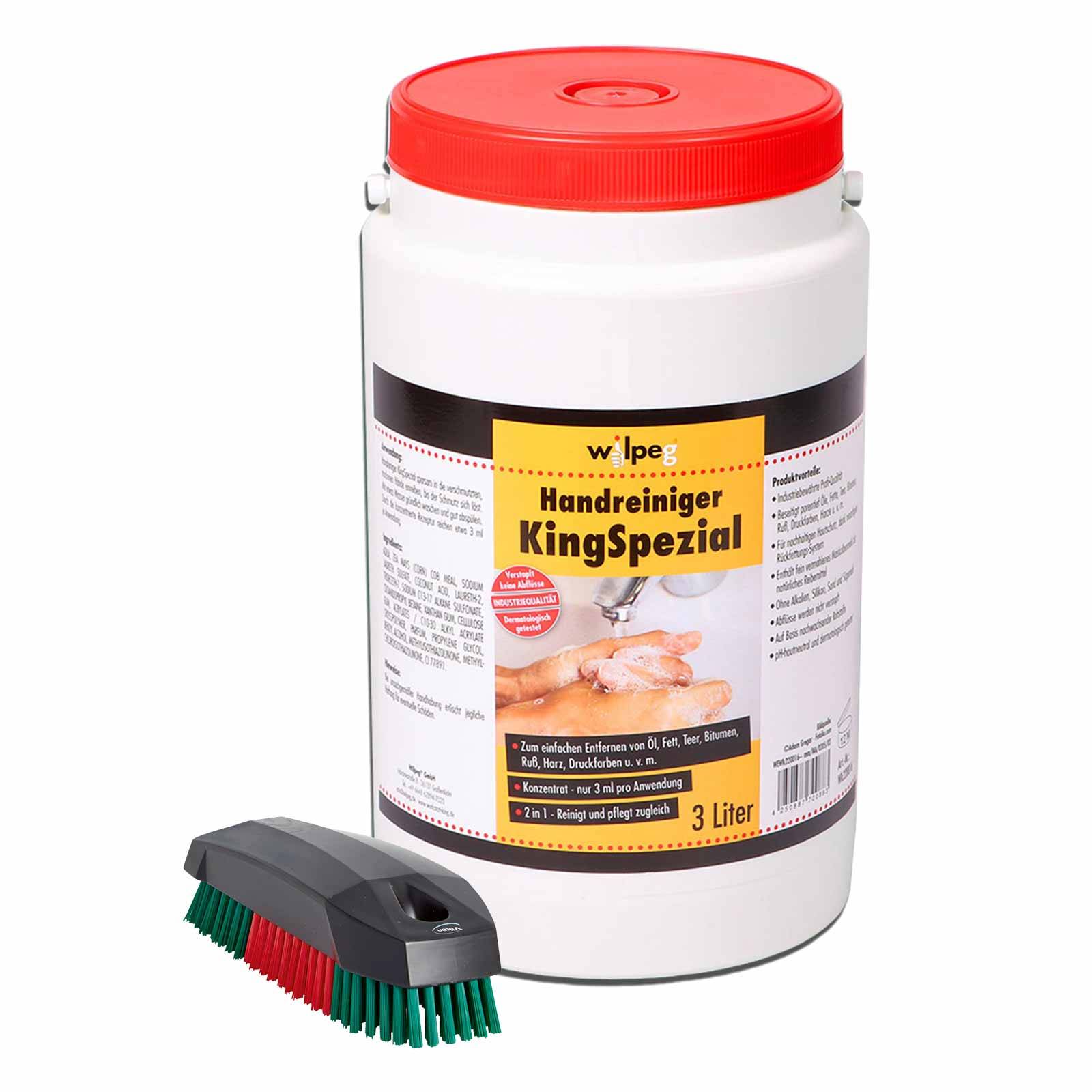 Wilpeg Handwaschpaste KingSpezial inkl. Waschbürste - Inhalt:3 Liter