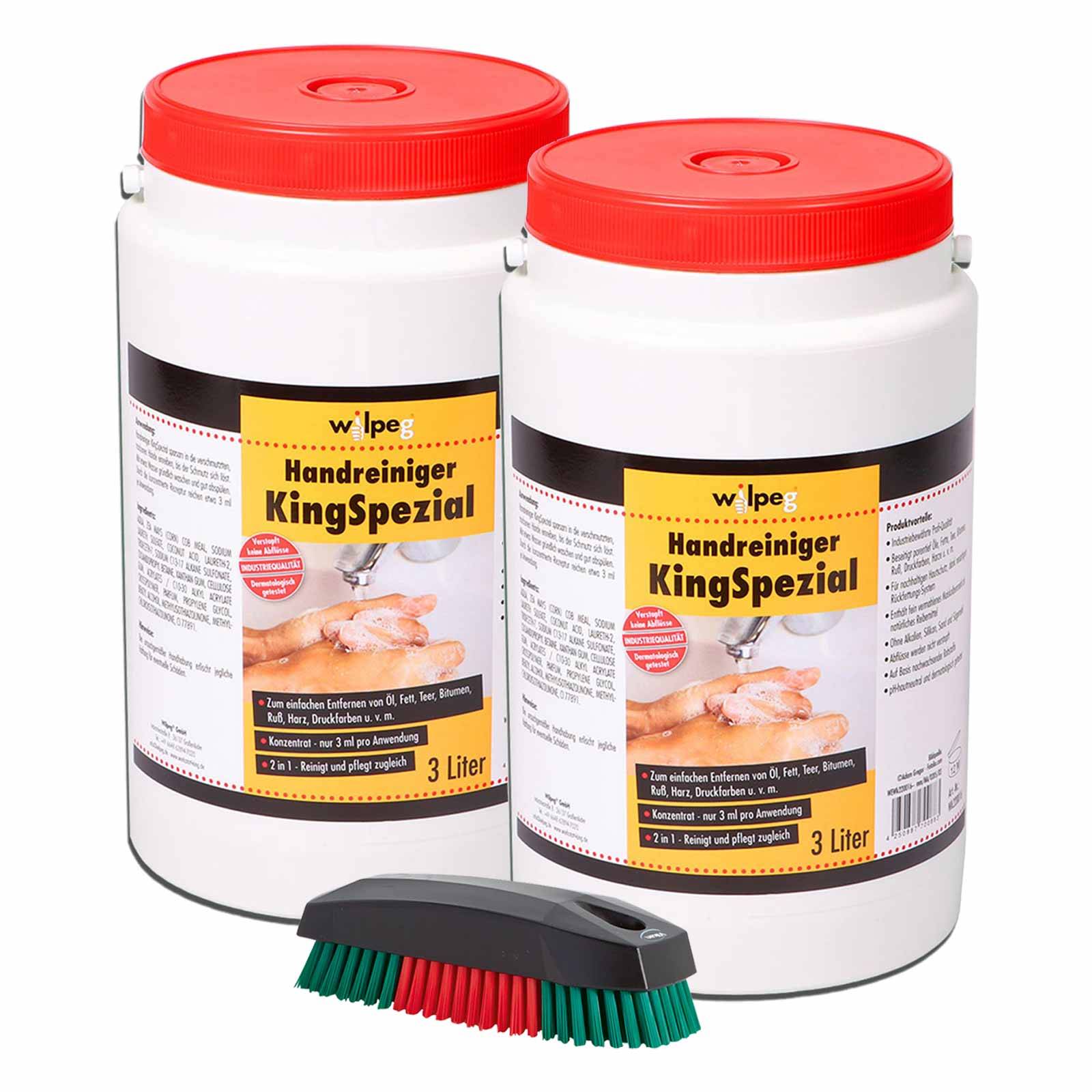 Wilpeg Handwaschpaste KingSpezial inkl. Waschbürste - Inhalt:6 Liter