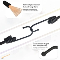 Dreamprint Expander 90 Stück Schwarz 100cm 6mm Ø Planenspanner Spann-Gummi Gepäckspanner Gummiseil mit Spiralhaken Dreamprint Expander 90 Stück Schwarz 100cm 6mm Ø Planenspanner Spann-Gummi Gepäckspanner Gummiseil mit Spiralhaken