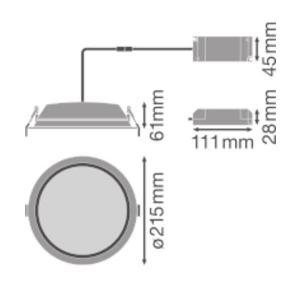 Ledvance LED Downlight IP44 DLALU DN20025W6500K