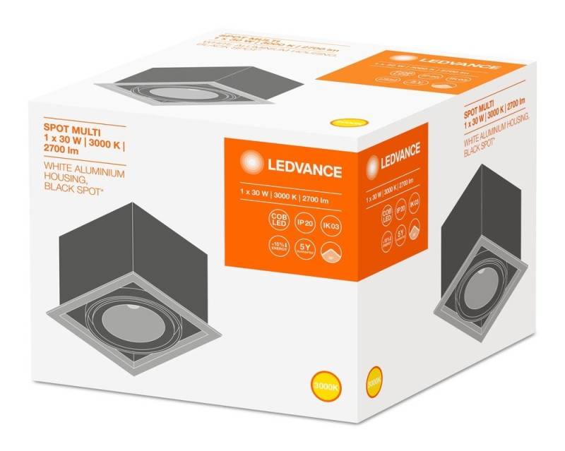 Ledvance LED-Einbaustrahler 1fl. SPOT MULTI30W3KFLWT