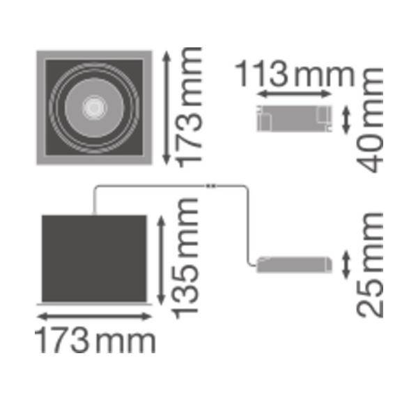Ledvance LED-Einbaustrahler 1fl. SPOT MULTI30W3KFLWT