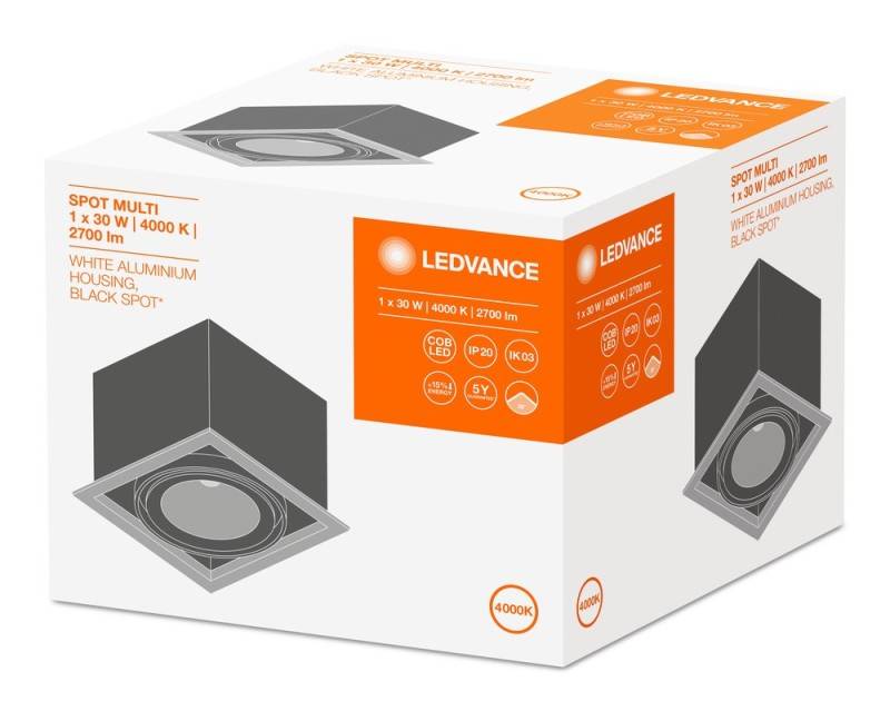Ledvance LED-Einbaustrahler 1fl. SPOT MULTI30W4KFLWT