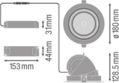 Ledvance LED-Einbaustrahler SPOT VARIODN17035W3K