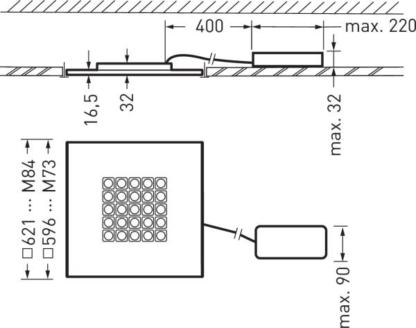 Trilux LED-Einbauleuchte M625 Creavo M84- #7615140