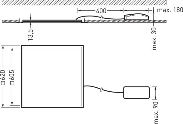 Trilux LED-Wanneneinbauleuchte Valineo G3 #7569951