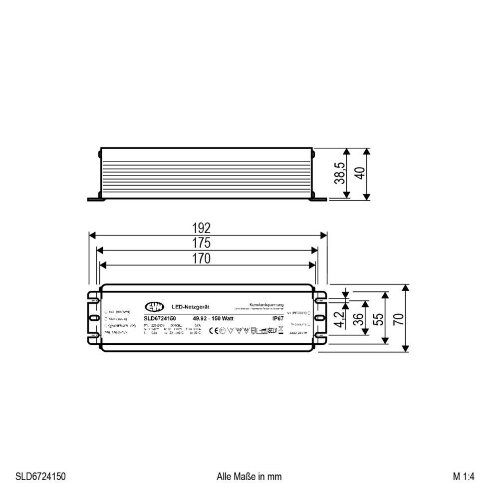 EVN Lichttechnik LED-Netzgerät SLD6724150