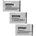 EXTENSILO 3x Akku kompatibel mit Digilife DDV-1100, DDV-1100B, DDV-1100HD, DDV-5000 Kamera (1300mAh, 3,7V, Li-Ion)