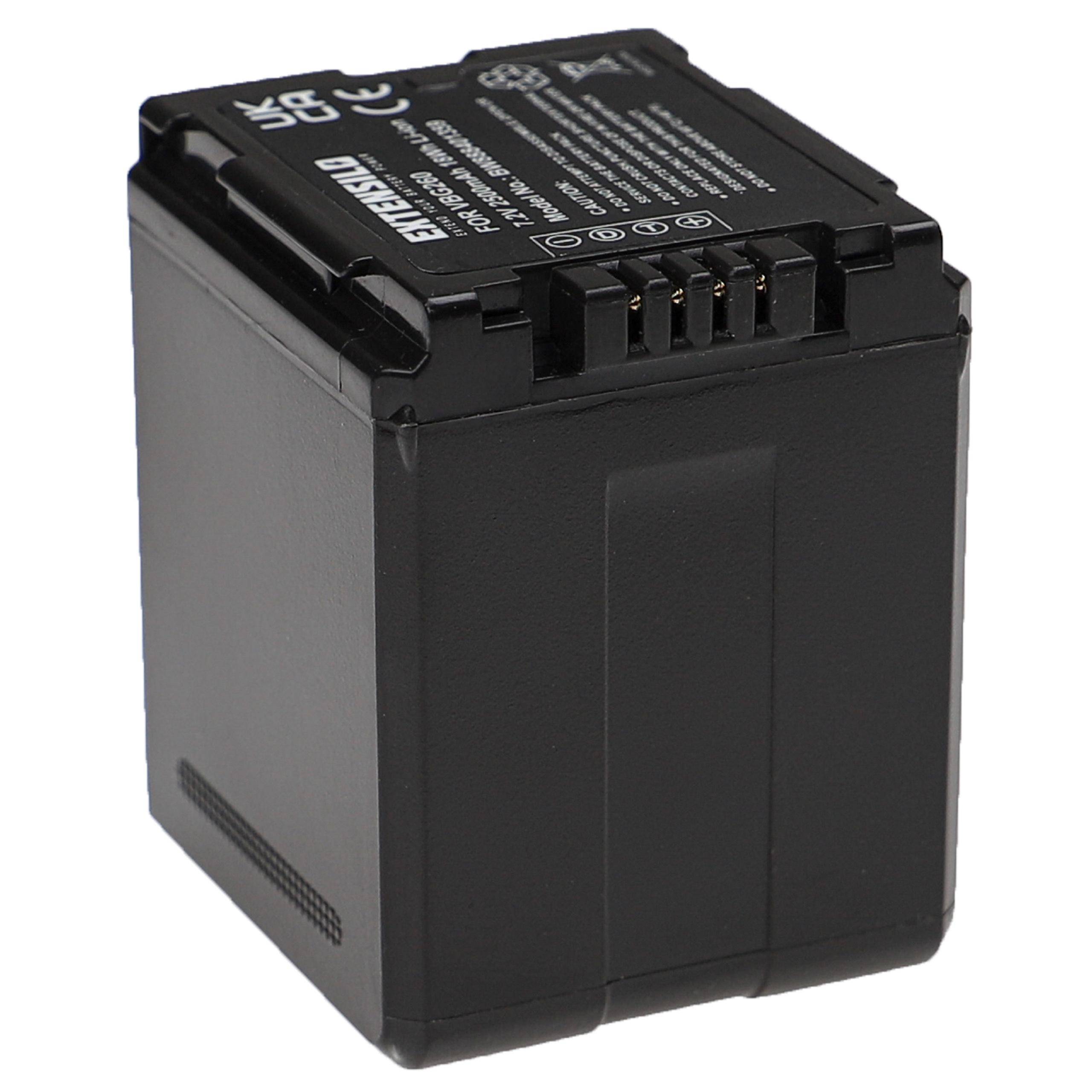 EXTENSILO 3x Akku kompatibel mit Panasonic HDC-HS3000, HDC-HS700, HDC-SD100, HDC-SD20, HDC-HS9 Videokamera Camcorder (2500 mAh, 7,2 V, Li-Ion)