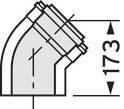 Vaillant Bogen 45 Grad 110/160mm 0020106379 (VE2)