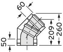 Vaillant Bogen 45 Grad 110/160mm 0020106405