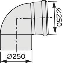 Vaillant Bogen 87 Grad 250mm 0020106563