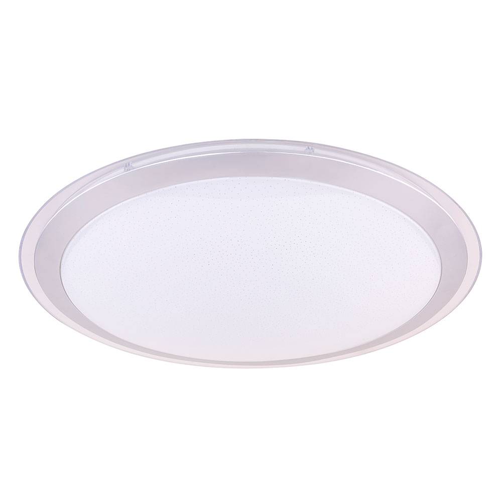 Deckenlampe Alexa Smart Deckenleuchte Alexa Lampe Deckenlampe, Sterneneffekt Dimmbar RGB CCT Nachtlicht App- Sprach Steuerung, Metall weiß, 1x LED