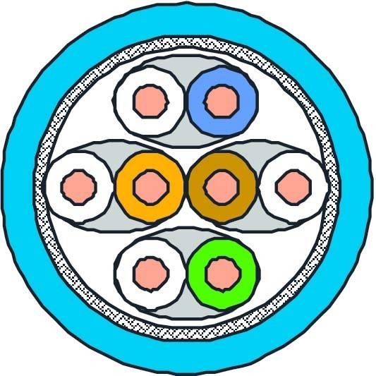 1000 Mtr. Metz Connect Datenkabel Kat.7 blau GC1000-4P-Eca-T1000