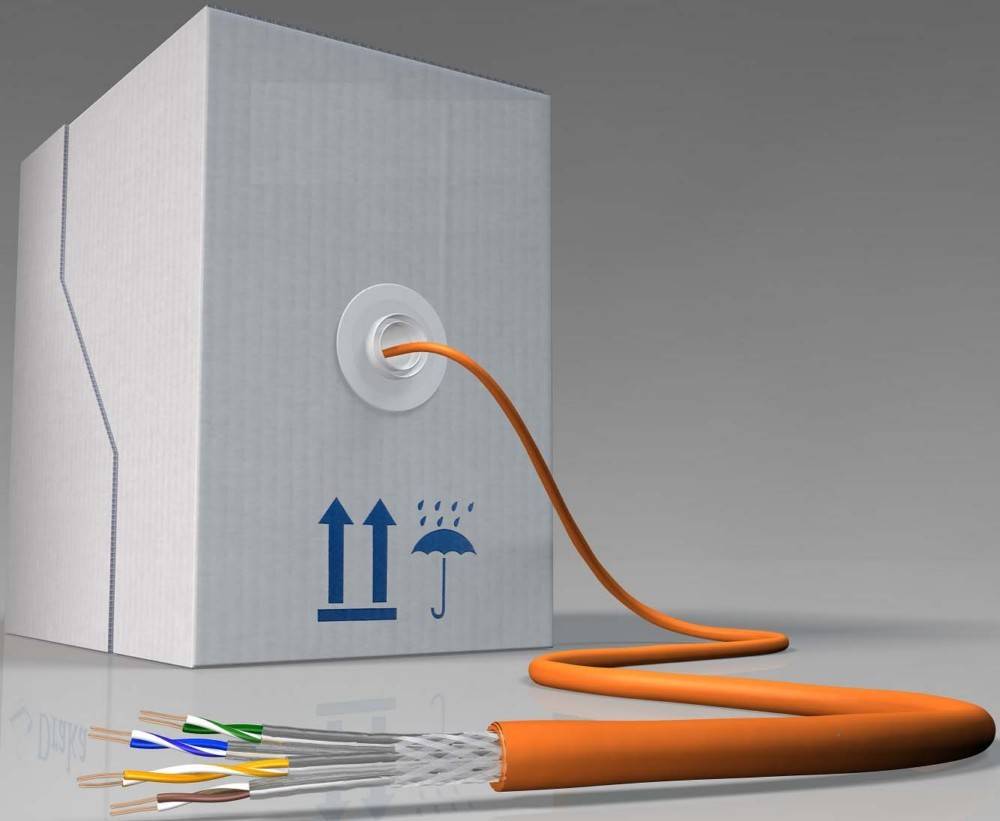 250 Mtr. Draka Comteq (DNT) TN-7000-1 Kat.7 orange 60065709-Cca-Box250