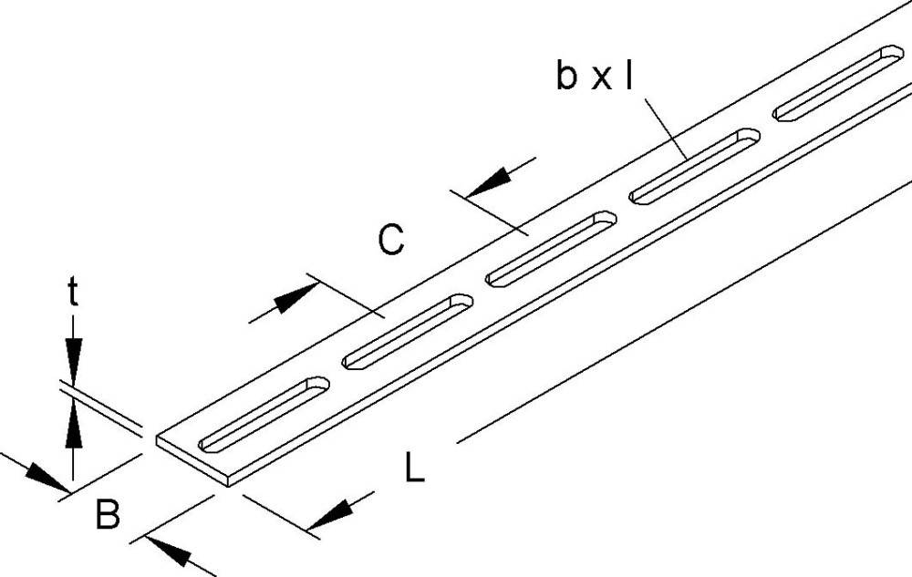 Niedax Schlitzbandeisen S 30 X 4/2