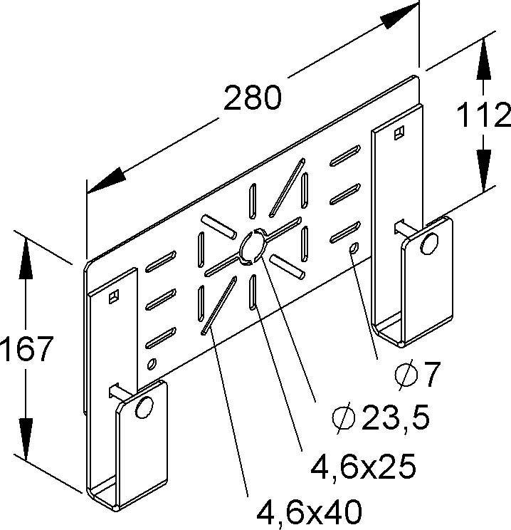 Niedax Platte Vertikal KRMPV 280 F