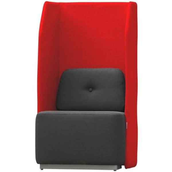 Sitzsofa Soft Einzelsitz rot/grau