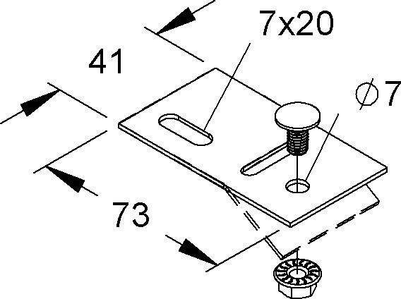 25 Stk. Niedax Kabelrinnenbefestigung KLAF 6 S