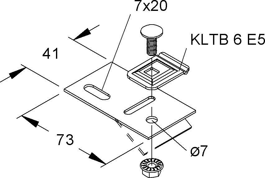 Niedax Kabelbahnbefestigung KLA 6 E5