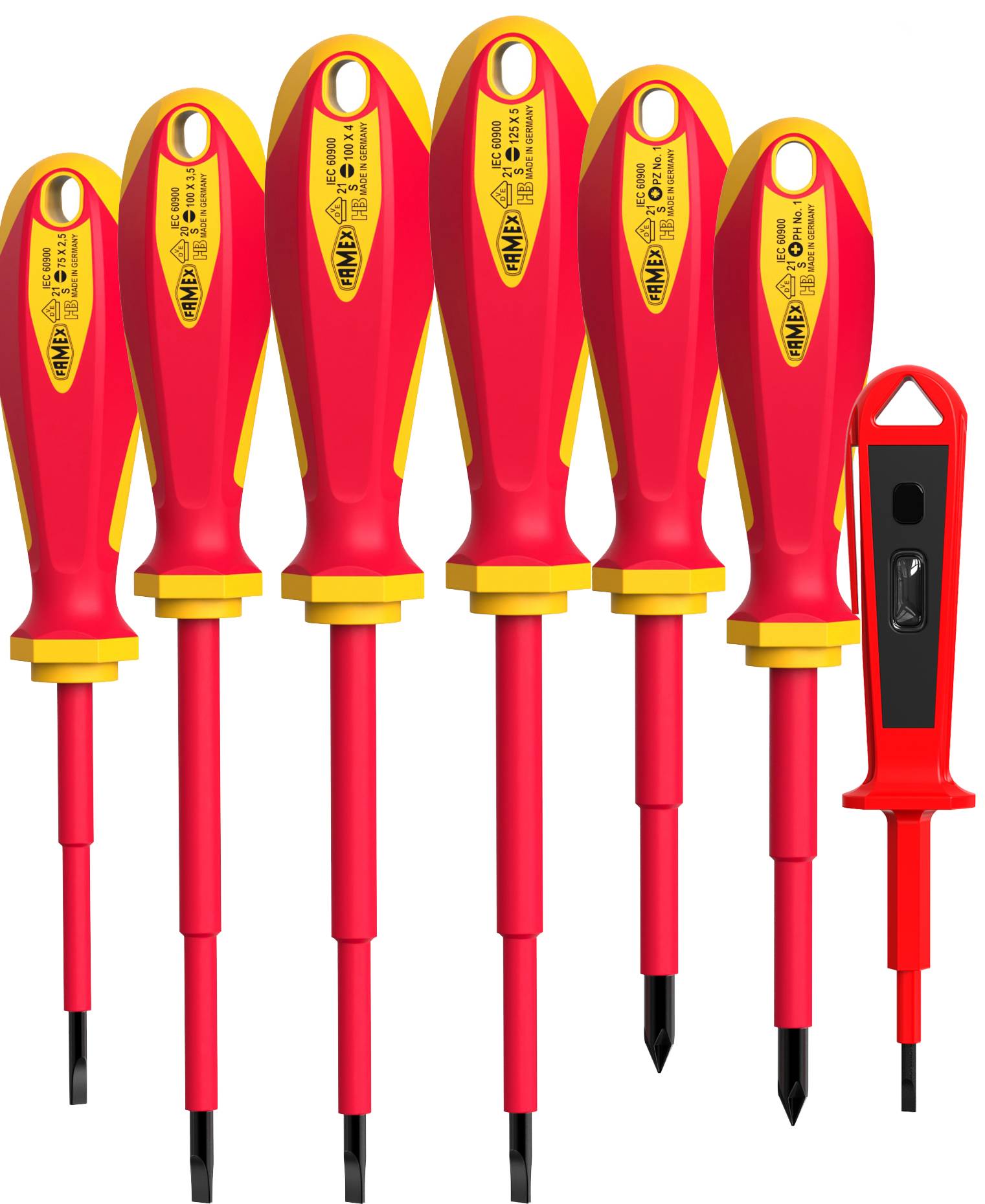 Elektriker Schraubendreher Satz VDE FAMEX 7734-7 - PROFESSIONAL, aus deutscher Produktion