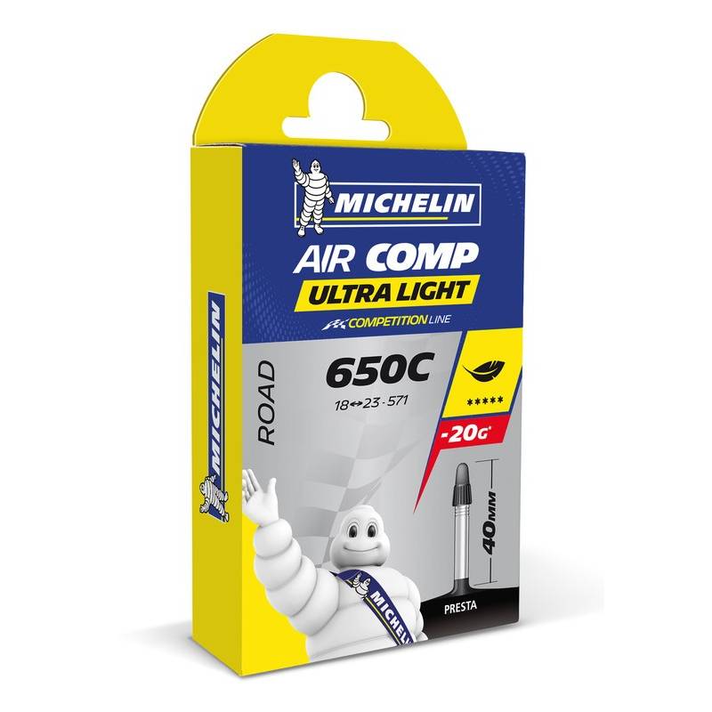 Michelin 28" Schlauch "A1 Aircomp Ultralight", 18/25-622, SV 80mm, schwarz