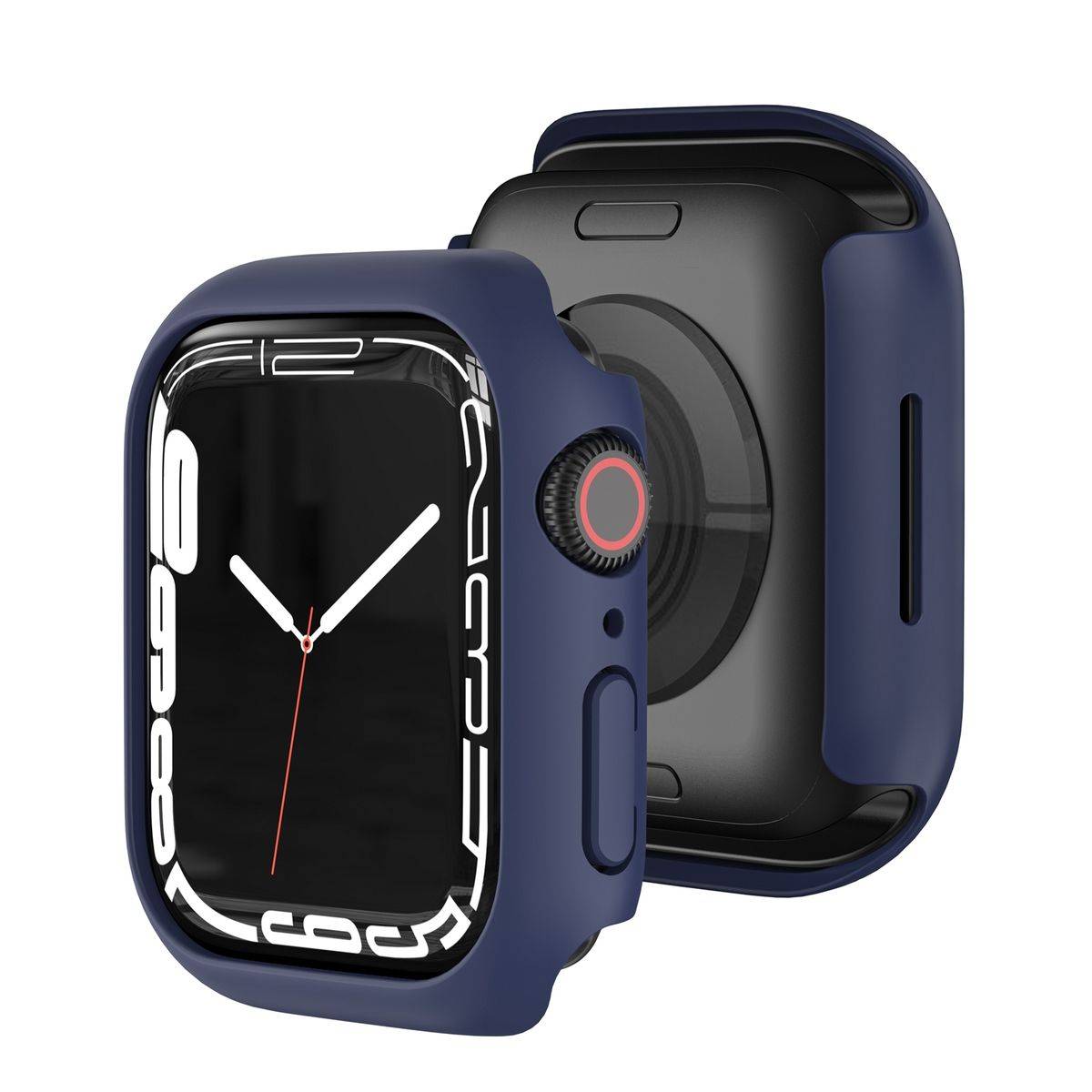 Für Apple Watch Serie 9 8 7 41mm Schock TPU Silikon Hülle Dunkel Blau