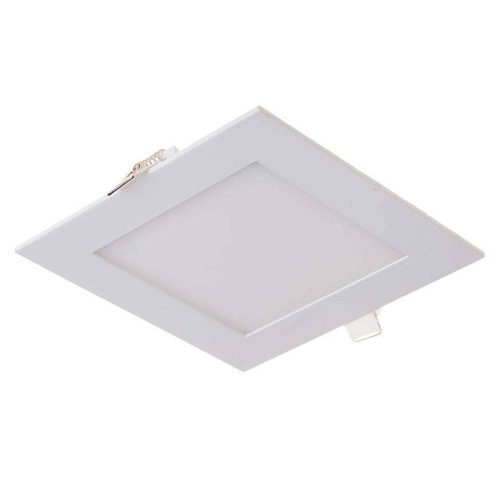 LED Einbaustrahler flach LED Einbaupanel quadratisch Einbau Deckenstrahler LED Deckenleuchte weiß, Aluminium, 12W 1160lm kaltweiß, LxH 17x1,2 cm