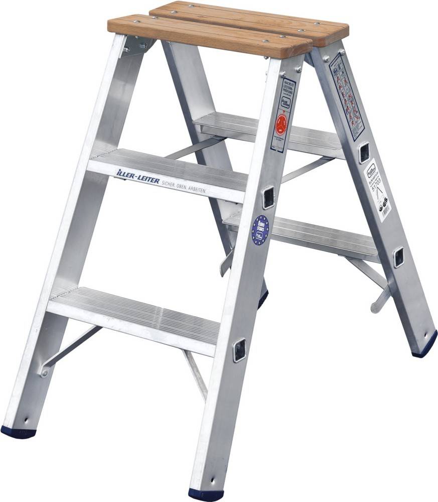 ILLER-LEITER Stufenstehleiter beidseit. 51703